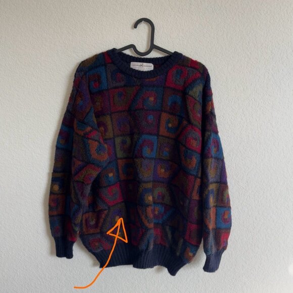 PERUVIAN CONNECTION Alpaca Embroidered colorful sweater size Medium - Picture 9 of 12
